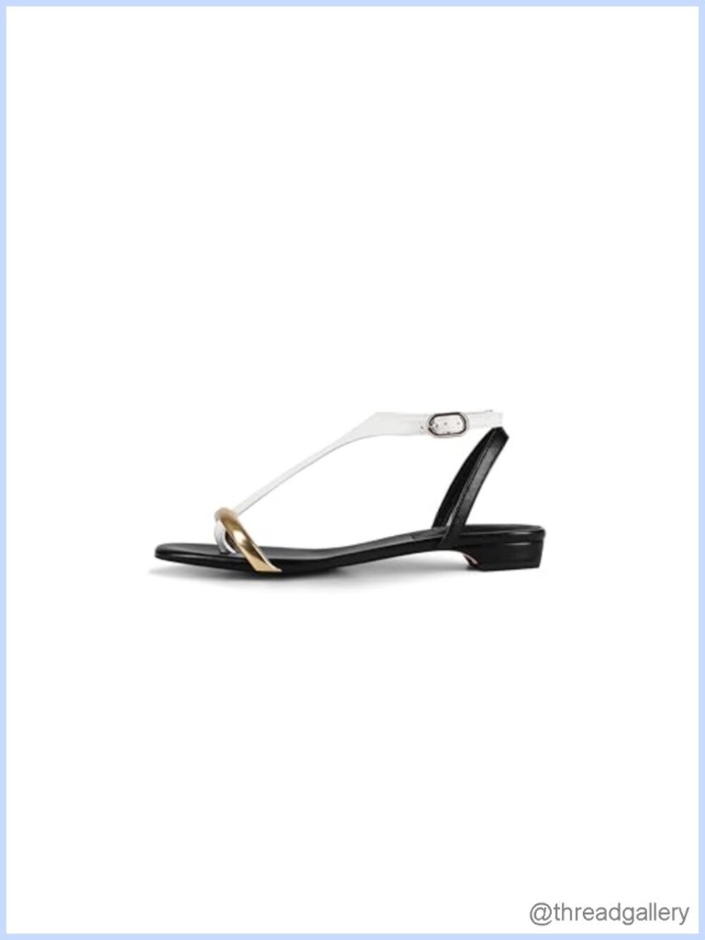 Faux Leather Flat Sandals Strappy Slip On Walking Slingback Open Toe